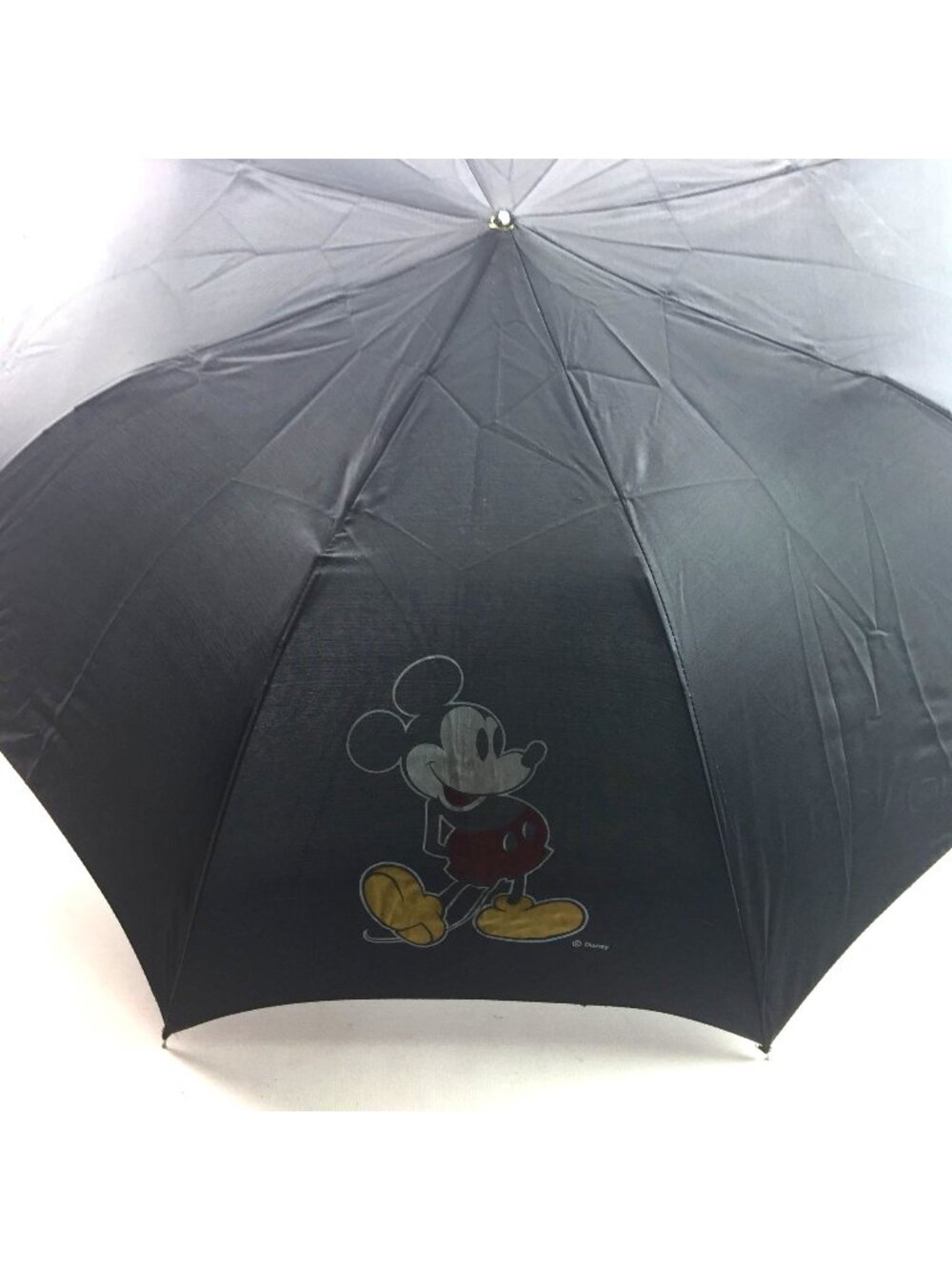 Disney Mickey Mouse Black Foldable Umbrella Wrist Strap Rain Sun Protection
